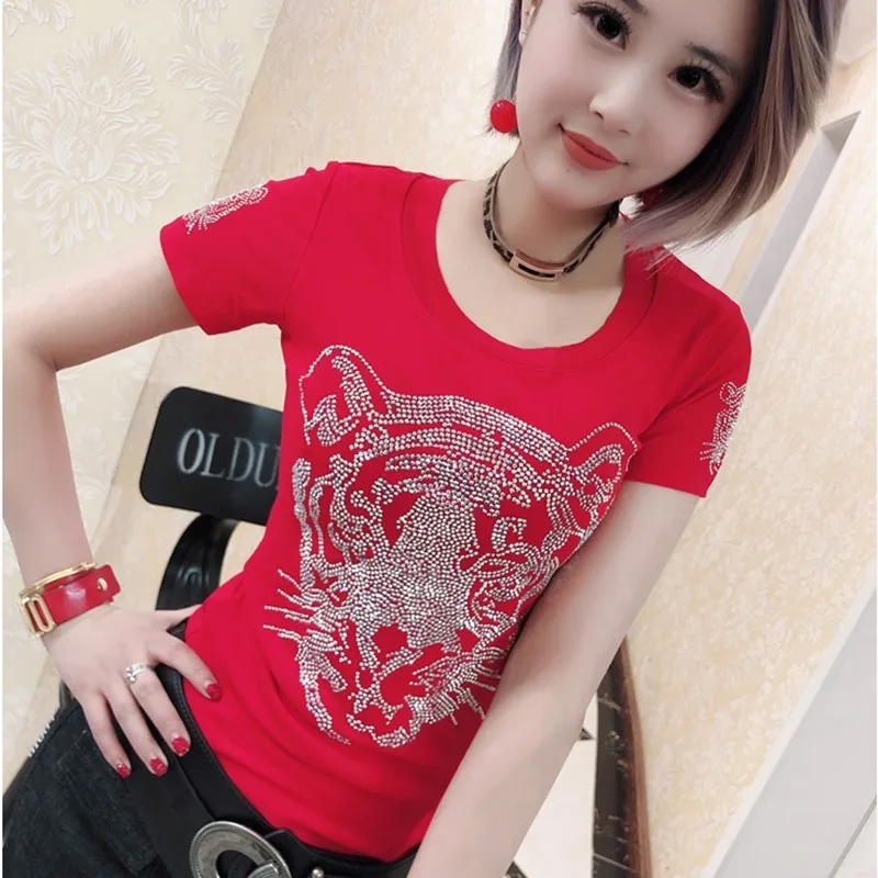 Новинка 2020 женские футболки с коротким рукавом и круглым вырезом облегающие