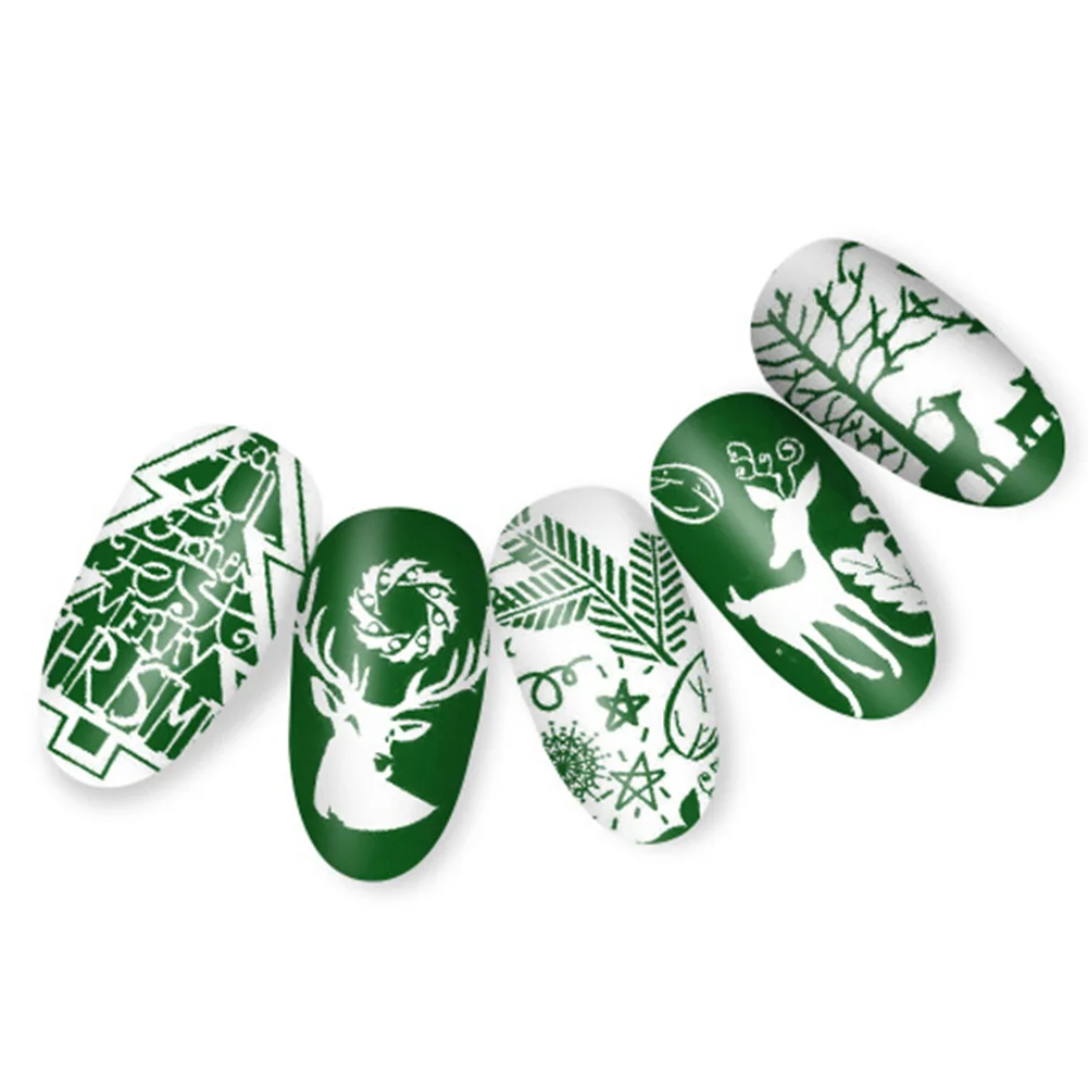 

Nail Art Christmas Snowflake Santa Snowman Print Nail Art Stamping Plates Image Template Image Stamping Template Plate
