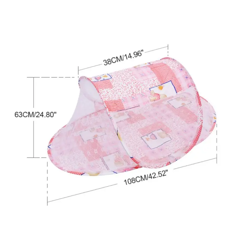 

Baby Bedding Crib Netting Bed Mattress Pillow Folding Baby Mosquito Nets For 0-3 Years Old Children