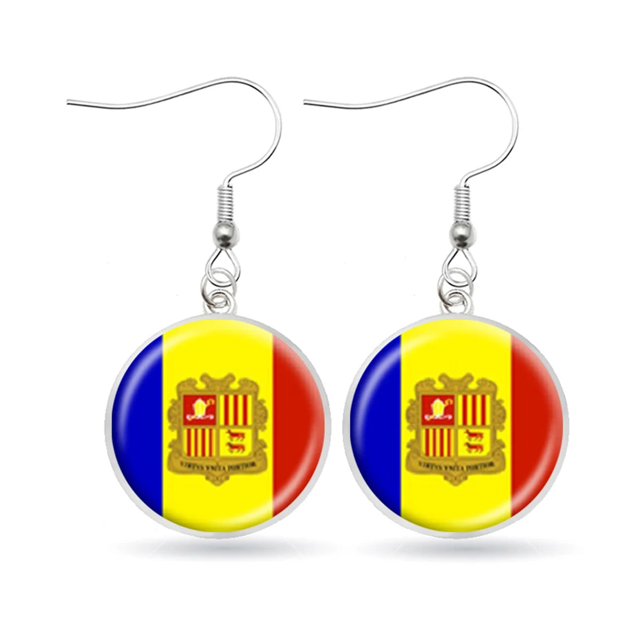 National Flag Earrings Italy Spain Portugal Greece Vatican Croatia Andorra Slovenia Romania Malta Serbia Dangle Jewelry | Украшения и
