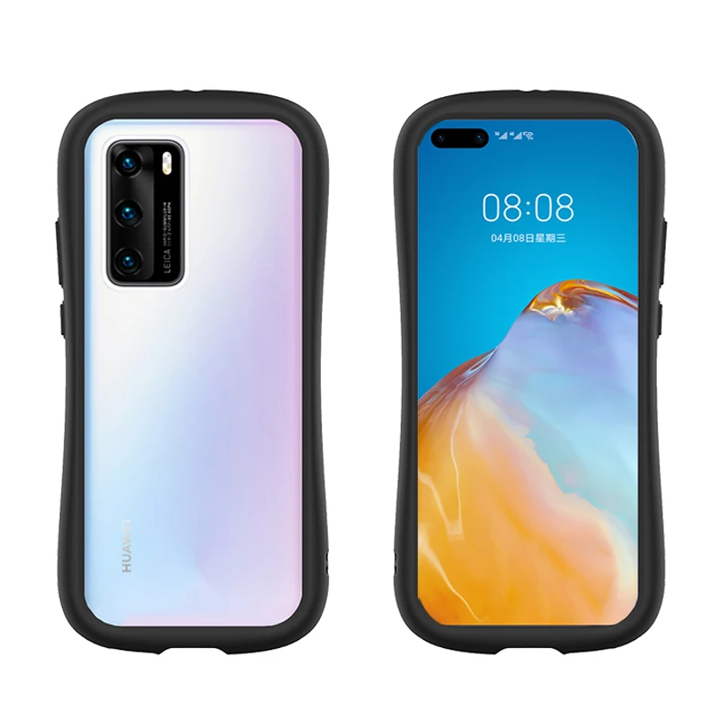 Silicone Anti-fall iFace Mobile Phone Case For huawei p30 p40 pro mate30 pro frame tpu Transparent Acrylic Back Cover Case coque
