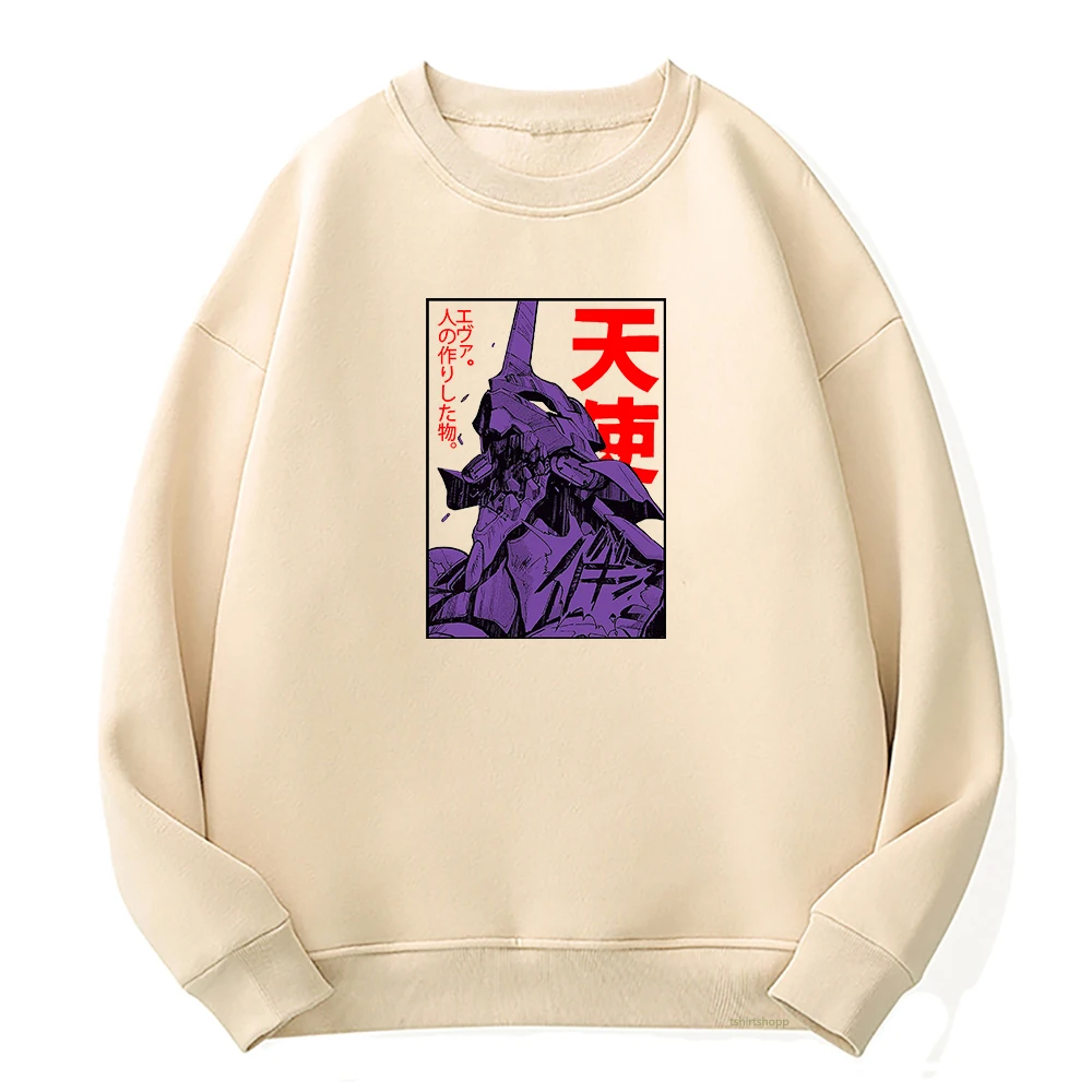 

Rei Ayanami Hoodie Fleece Crew Neck Sweatshirt Women Harajuku Kawaii Pullovers Anime Manga Asuka Langley Shinji Ikari Hoodies