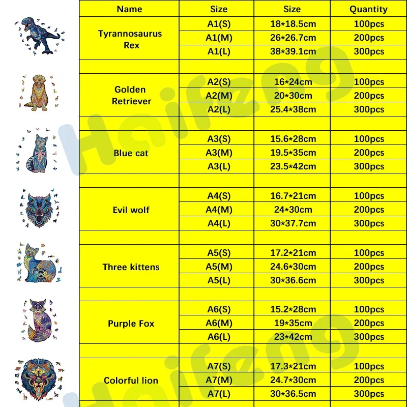 

Unique Wooden Puzzles for Adults Kids Montessori Educational Puzzle Art Shape Irregular Jigsaw