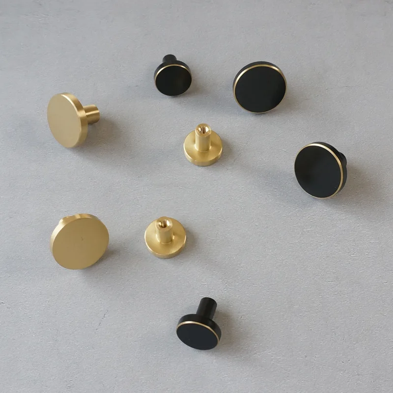 Простая круглая латунная ручка в скандинавском стиле для стола ящика двери шкафа