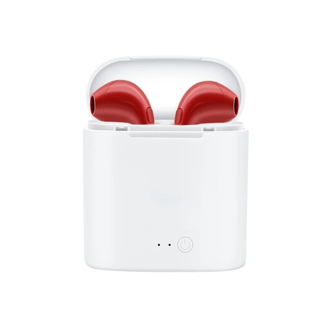 i7s-White-Red I7s TWS беспроводные наушники Bluetooth наушники I7 спортивные наушники гарнитура наушники для смартфона iPhone Xiaomi samsung huawei LG - Цвет: i7s-White-Red