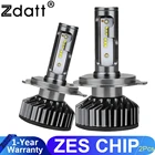 Супер яркие Zdatt h7 led лампы для авто фары H1 HB3 HB4 H8 led H11 H4 светодиодные лампы без ошибок 6000K 20000 лм Turbo 12 в 100Вт ZES