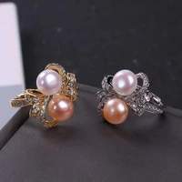 6 7mm 100 cultured mix color pearl ring natural freshwater pearl fashion jewelry engagement rings for women