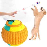 interactive dog toys ball pet bite resistant balls with elasticity rope outdoor throwing and recovery training for dogs