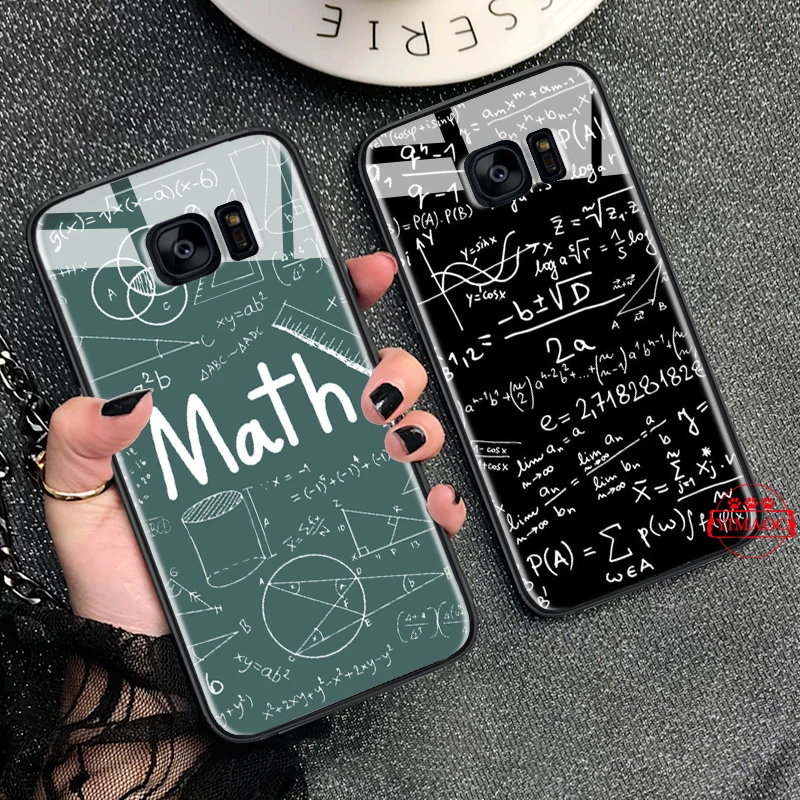 Mc2 при доставке службой E = mc Математика Альберт Стекло чехол для samsung S7 край S8 S9 S10