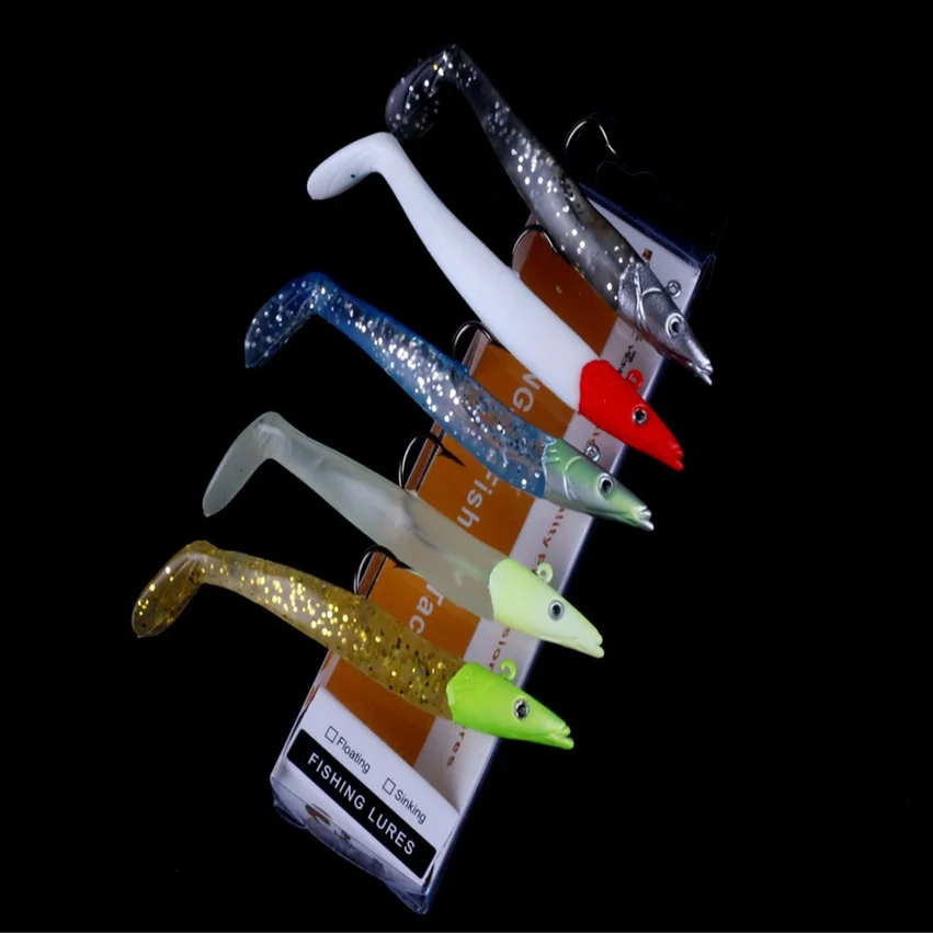 5 шт./лот 11 см светящаяся Мягкая приманка воблеры искусственная силиконовая