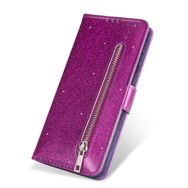 Фиолетовый Шикарный кошелек для Coque samsung Note 10 Plus чехол S10Plus samsung A50 чехол флип для samsung Galaxy A70 A40 A20 J4 J6 Plus S10 5G - Цвет: Фиолетовый