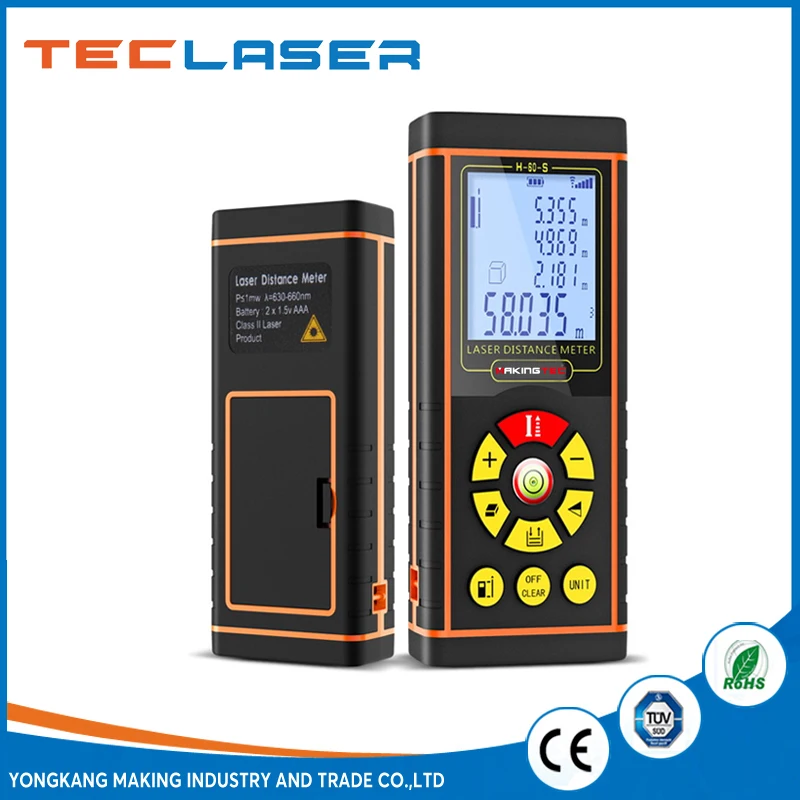 

TECLASER Laser Rangefinder Laser Distance Meter Laser Measure Tape Digital Tape Measure Electronic Roulette Laser Device Ruler
