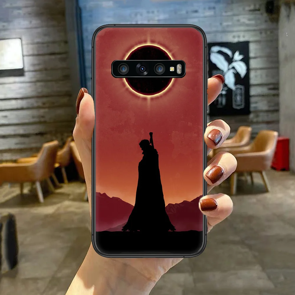 

Cool Berserk guts Anime Phone Case Cover For For SamSung Galaxy S Note 7 8 9 10 20 Uitra Plus E Lite Black black Bumper Painting