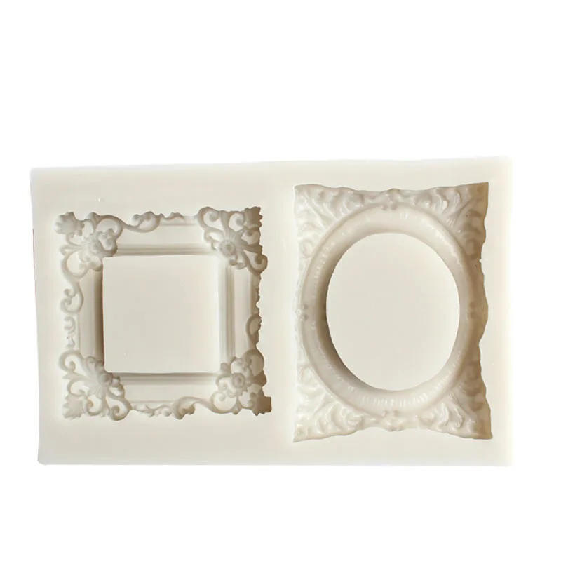 Фондант винтажная рама для зеркала силиконовые формы инструменты приготовления