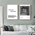 Черно-белая фотография Энди с цитатами, плакаты, принты, настенные картины, картины на холсте, домашний декор