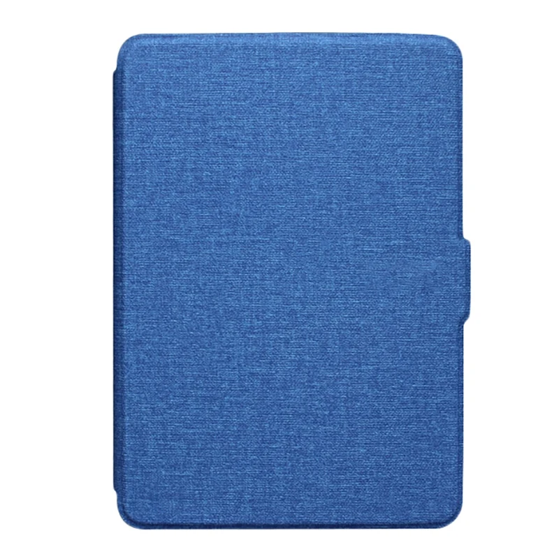 Смарт-чехол с текстурой ткани для Kindle Paperwhite 10Th из искусственной кожи чехол жесткий чехол - Цвет: Blue