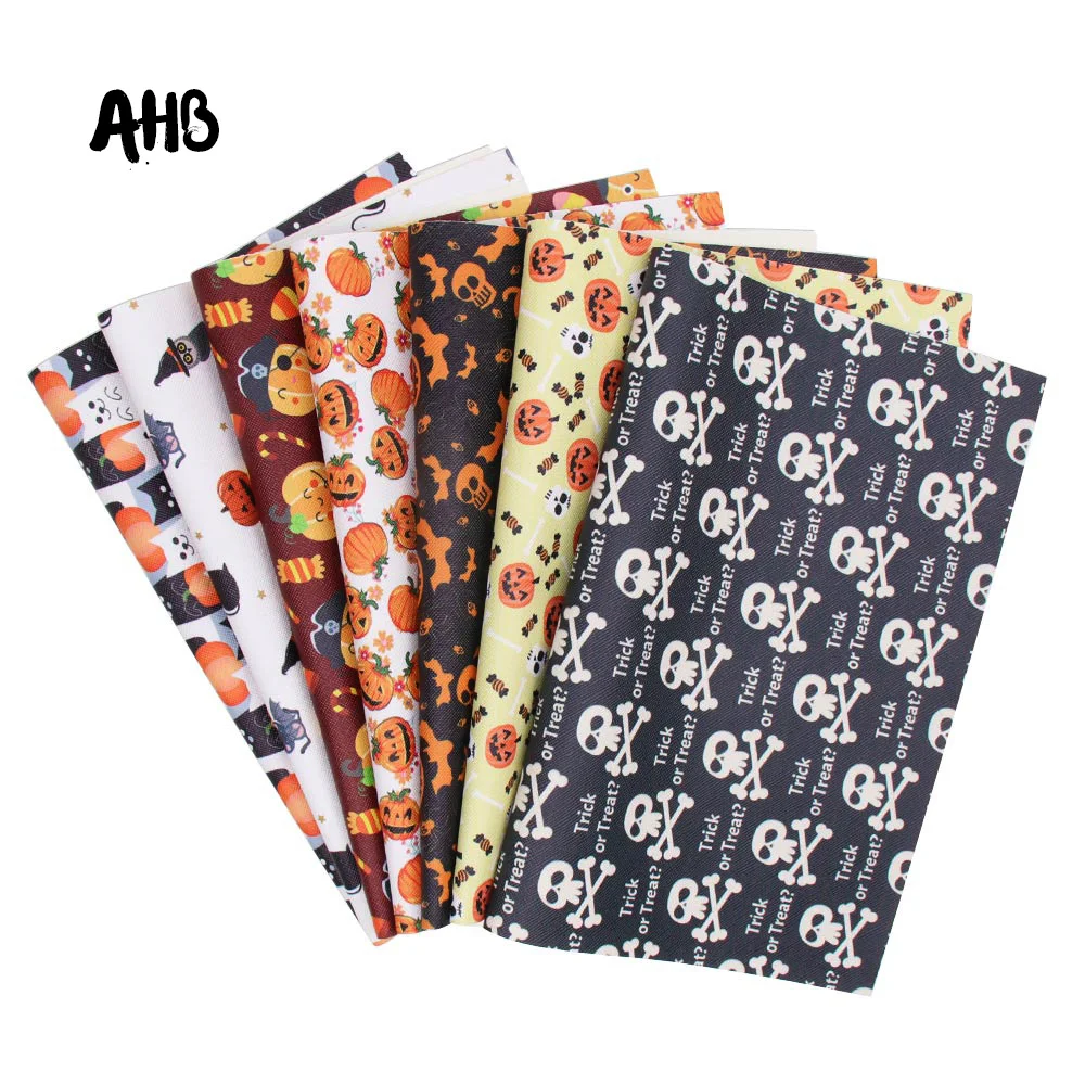 Лист из искусственной кожи AHB 22*30 см на Хэллоуин с тыквой искусственная кожа