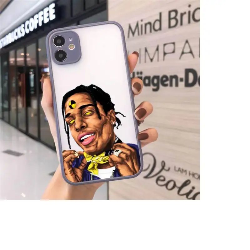 

Rocky Rapper ASAP Mob Asap singer Phone Case matte transparent For gray iPhone 7 8 x xs xr 11 12 pro plus max mini Funda Clear