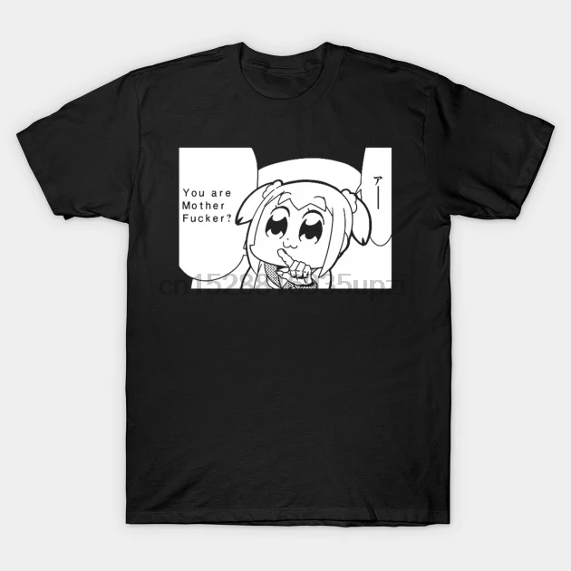 Мужская футболка Pop Team Epic аниме wo тройники топ|Мужские футболки| |