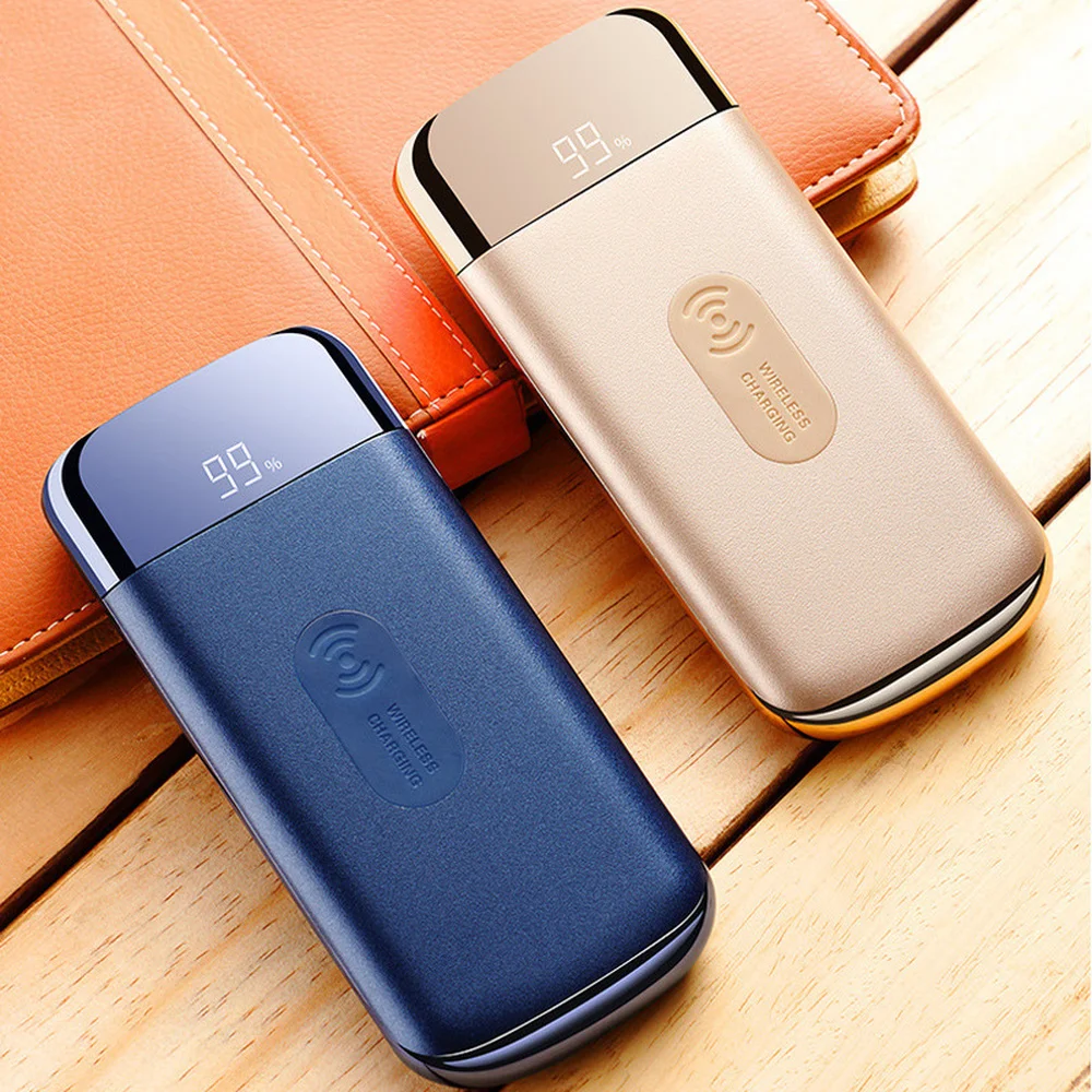 QI Беспроводное зарядное устройство 30000 мАч внешний аккумулятор для iPhone Samsung Xiaomi с