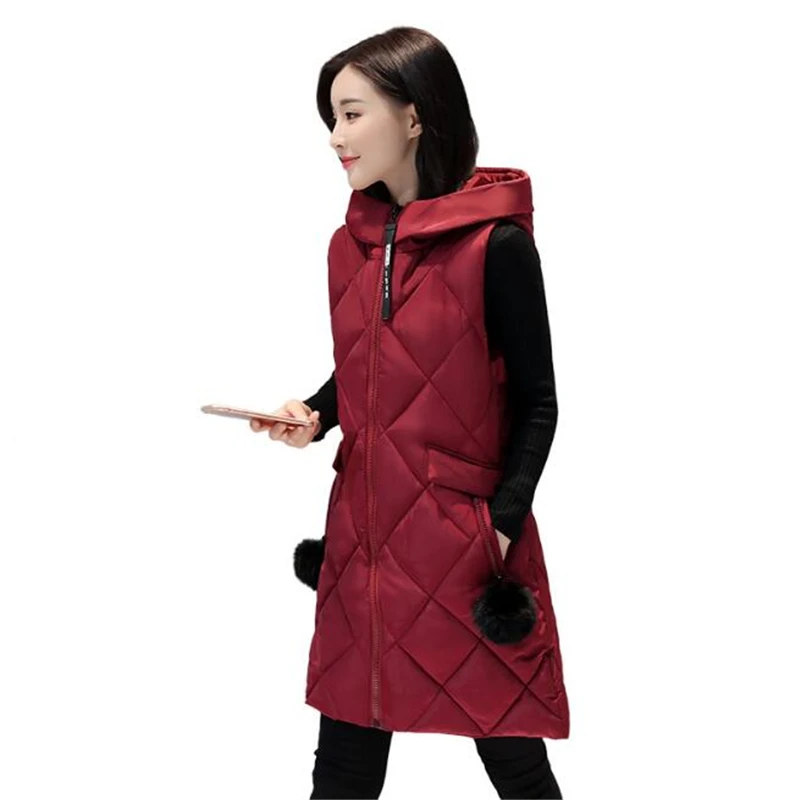 Женский зимний жилет размера плюс 3XL новинка 2019 длинный тонкий куртка с хлопковой