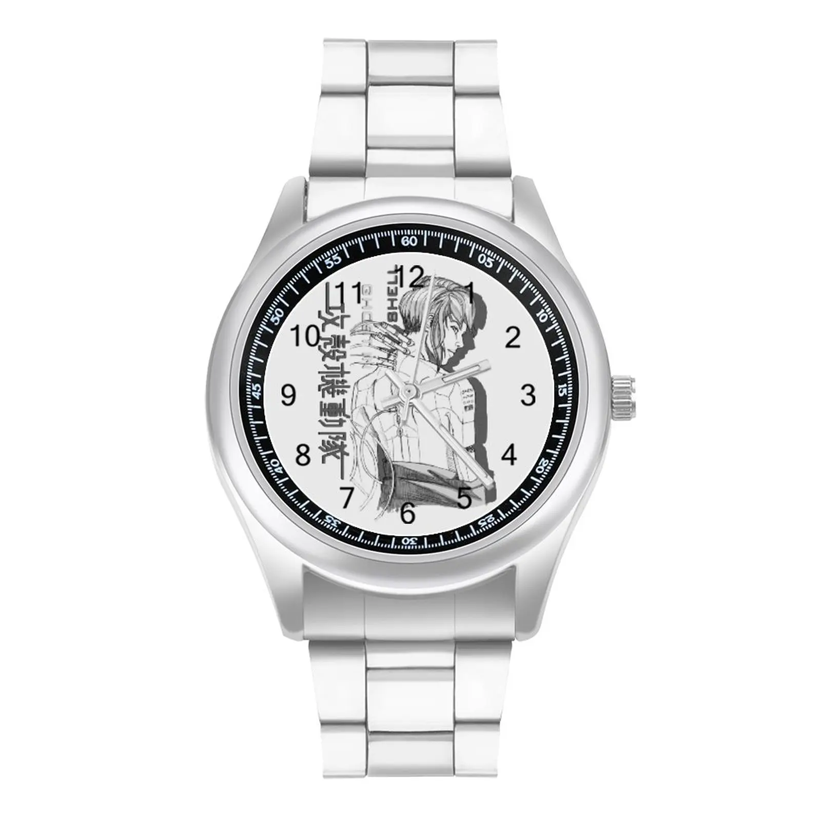 

Ghost In The Shell Quartz Watch Design Cool Wrist Watch Steel Design Business Girl Wristwatch