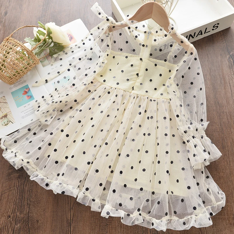 2020 girl dress summer baby bow net gauze princess party casual 3-6Y | Детская одежда и обувь