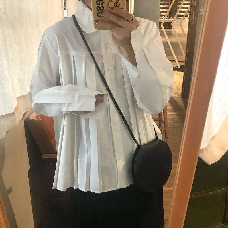 Женская винтажная рубашка с длинным рукавом Alien Kitty Повседневная Свободная