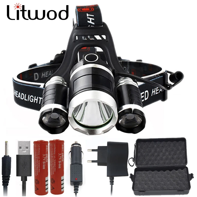 

Litwod DZ20 CREE XHP70 светодиодный налобный фонарь фонарик 18650 аккумулятор VS 3 * XM-L T6