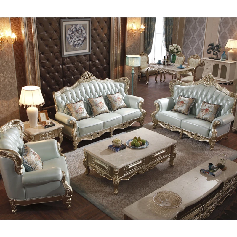 Loyal Classic Leather sofa set royal living room furniture of designs and prices | Мебель