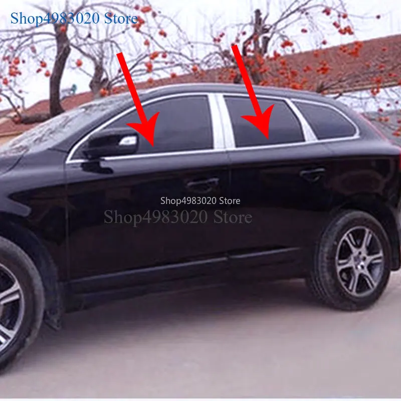 

6 шт., молдинговые полосы из нержавеющей стали для двери и окна Volvo XC60 XC 60 2009-2016