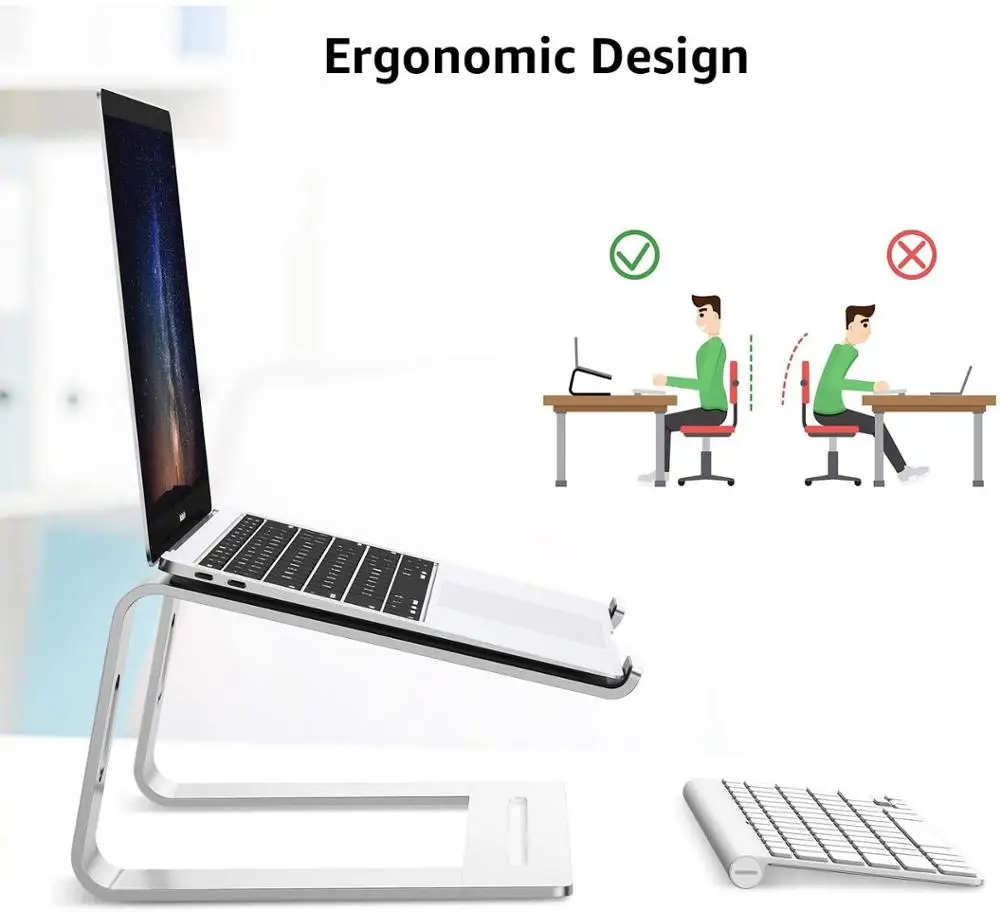 Алюминиевая Подставка для ноутбука совместимая с Mac MacBook Pro Air Apple Notebook съемный
