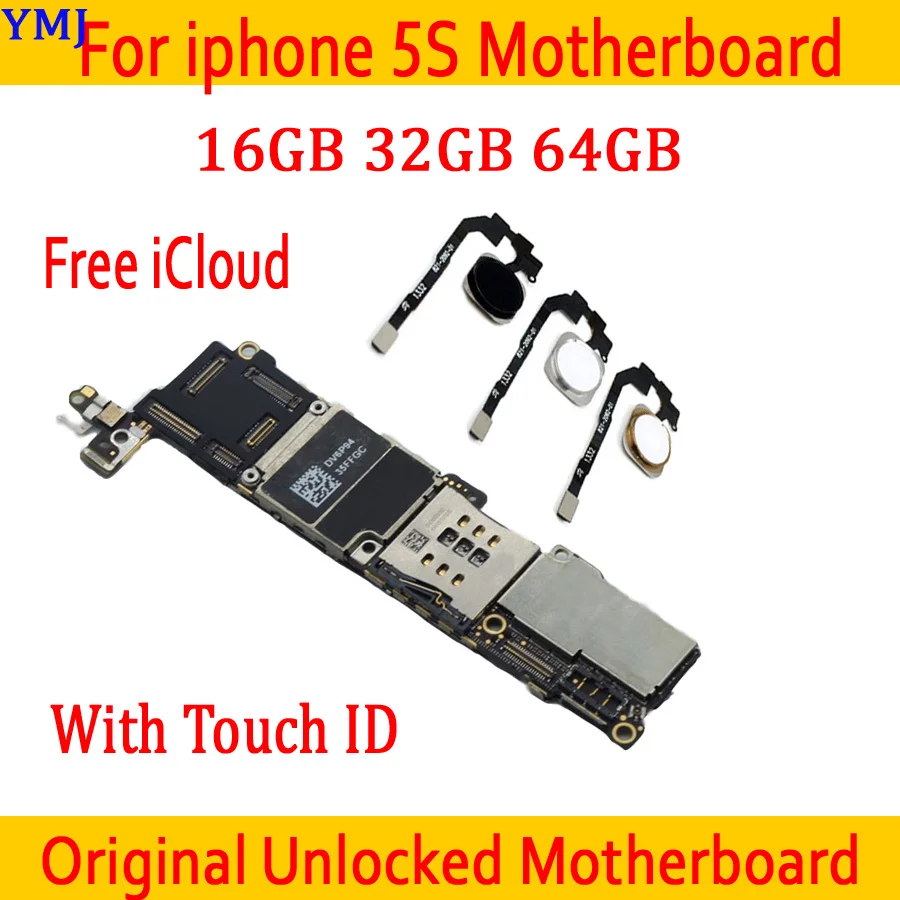 Оригинальная материнская плата+ чипы для iPhone 5 5g, Заводская разблокированная материнская плата на 16 ГБ, 32 ГБ, 64 ГБ, системная логическая плата IOS, протестированная, хорошая работа