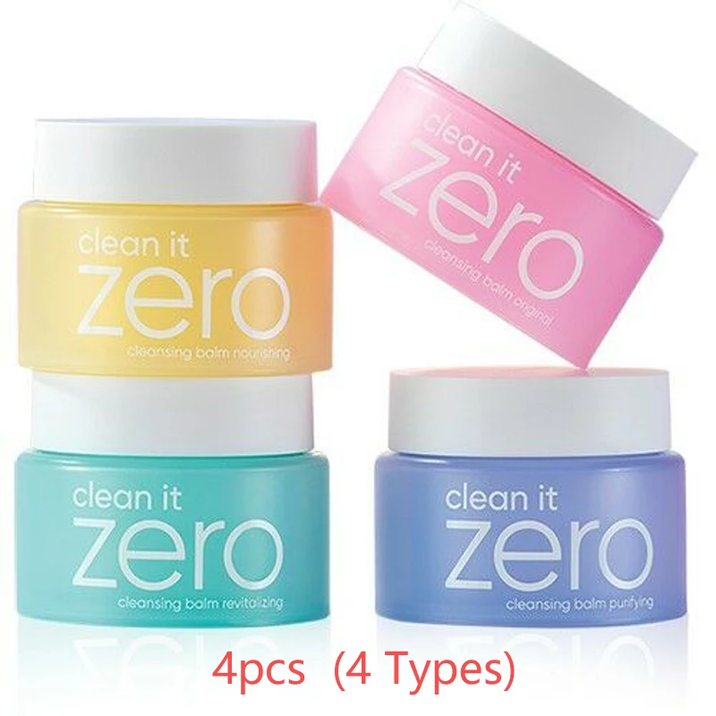 4pcs Banila Co. Clean It Zero очищающий бальзам интенсивное Очищение средство для снятия макияжа глубокое очищение глаз губы лицо все в одном очищающее средство для лица - Цвет: 4pcs