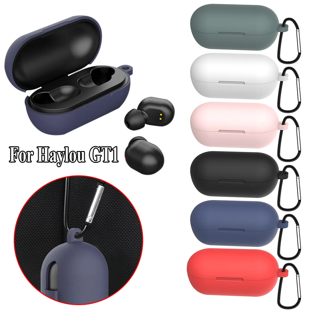 Силиконовый чехол для беспроводной Bluetooth гарнитуры с крышкой и пряжкой Xiaomi Haylou GT1