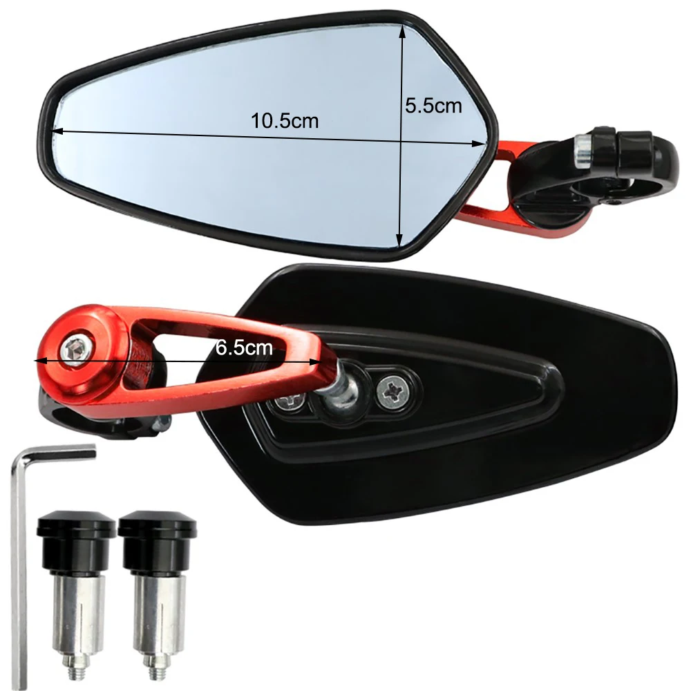 

CNC Motorcycle Motorbike 1 Pair 7/8" 22mm Aluminum Rear View Handle Bar End Side Rearview Mirrors Universal Motorcycle Parts