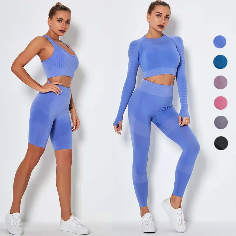 

Women Seamless 2PCS Yoga Set Sports Bra High Waist Fitness Gym Shorts Running Sportswear Gym Set Workout Clothes Sports Suits