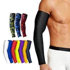 Спортивная компрессионная повязка на руку для баскетбола, езды на велосипеде, летняя Защита от УФ лучей для бега, волейбола, солнцезащитные повязки