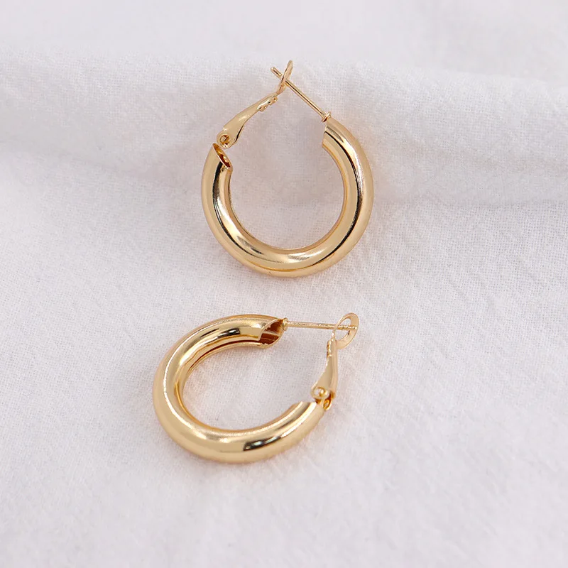 Винтажные геометрические массивные серьги-кольца