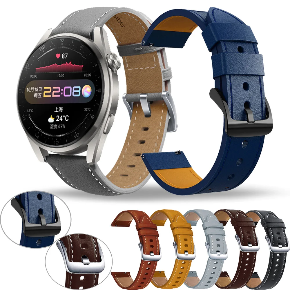 

Ремешок кожаный для Huawei watch 3/watch 3 Pro/GT2 Pro/GT2 46 мм, сменный Браслет для Huami Amazfit GTR 47 мм, 22 мм