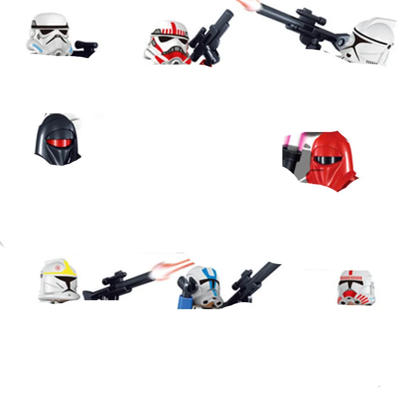 

AX8001 Classic Series Assembled Building Block Minifigures, Clone Color Soldiers, Bags, Hot Sale