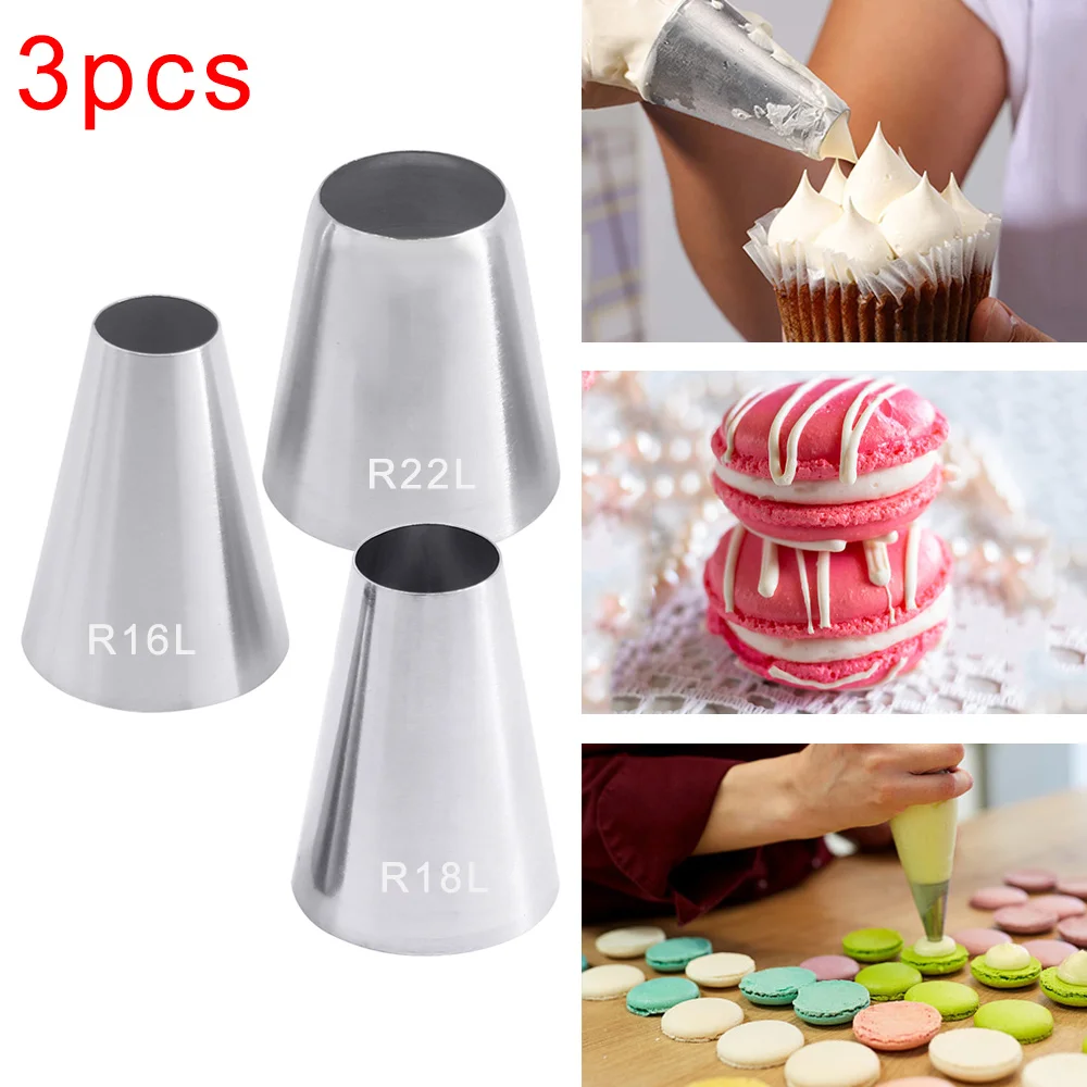 

1/3 шт., круглые многоразовые насадки для кондитерского мешка