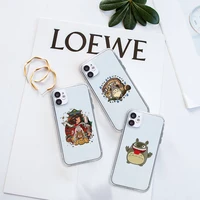 anime my neighbor totoro phone case transparent soft for iphone 12 11 13 7 8 6 s plus x xs xr pro max mini