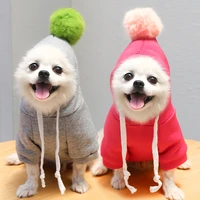 new arrival thick pet girls hoodies for husky french bulldog cats winter warm sweatshirt lovely suit pets jacket free shipping