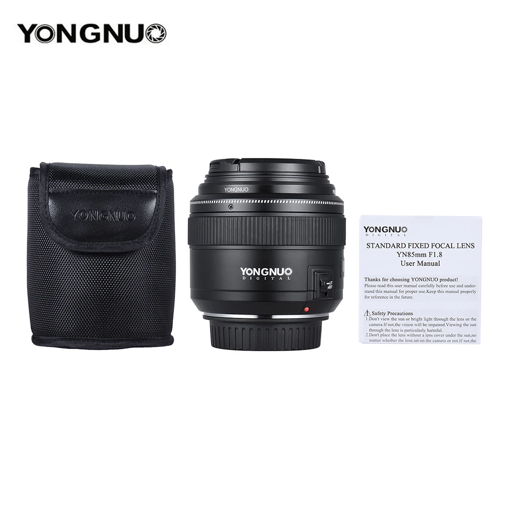 Светодиодная лампа для видеосъемки YONGNUO YN85mm F1.8 Камера объектив с фиксированным фокусным расстоянием для Canon EF крепление EOS 85 мм AF/MF Стандартный Средний телеобъектив с фиксированным фокусным расстоянием Камера объектив 5diii