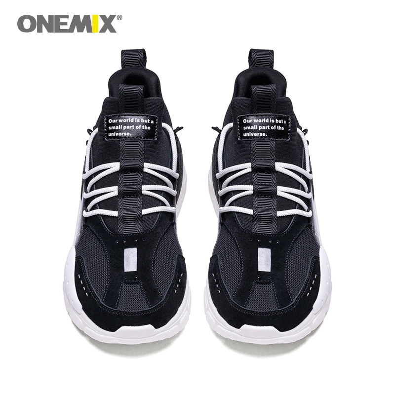 Мужские кроссовки ONEMIX для бега по дороге новые технологии стильные кожаные