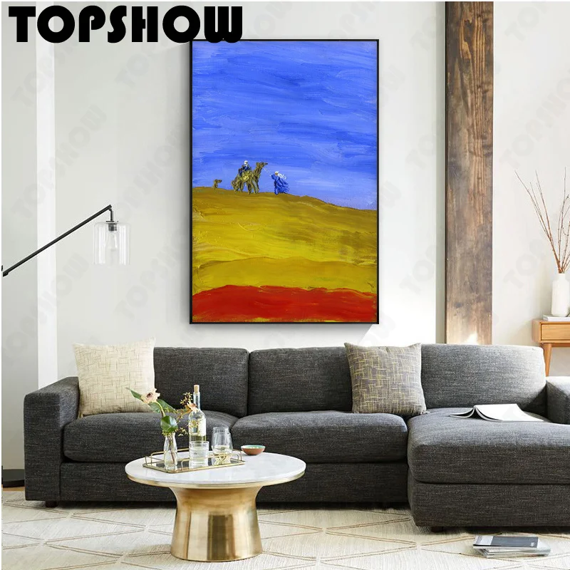 

Большая оригинальная абстрактная масляная живопись Ветер пустыни ручная роспись масляная живопись ручной работы настенная живопись для д...