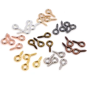 200 шт. маленькие крошечные мини-шпильки для глаз, крючки, люверсы, винт с резьбой, застежки из нержавеющей стали, крючок, ювелирные изделия, фурнитура для изготовления DIY