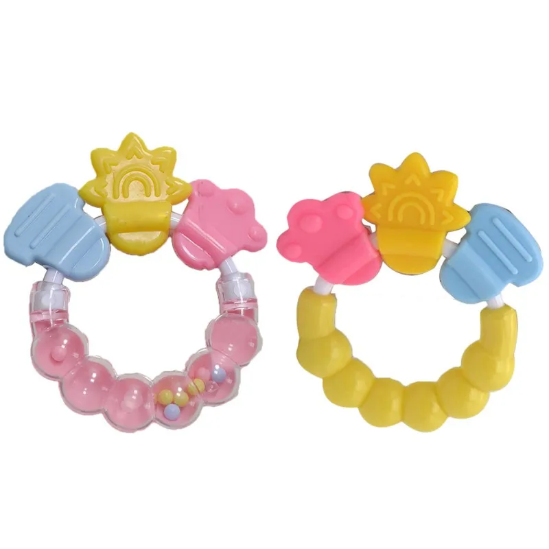 Детская игрушка для прорезывающихся зубов с героями мультфильмов зубы кусаются