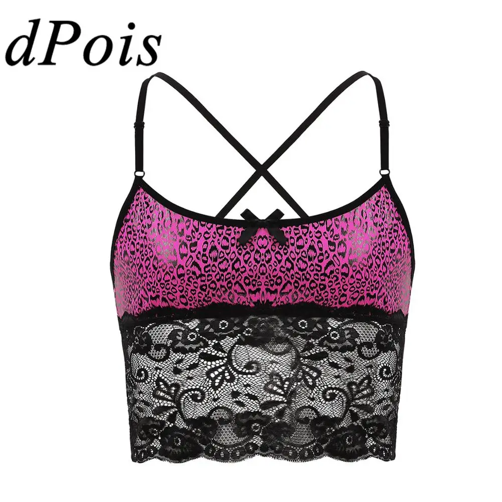 

Мужское нижнее белье Sissy с леопардовым принтом спагетти ремешки крест-накрест кружева камзол жилет топы Гей Мужская одежда для сна